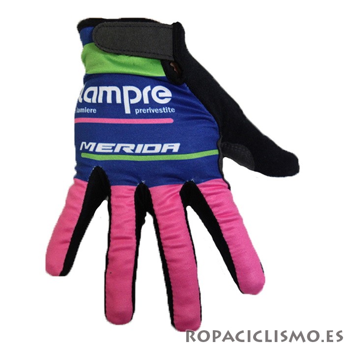 2020 Lampre Merida Guantes Largos Rosa Azul